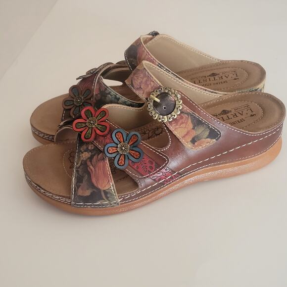 Women's L'Artiste By Spring Step Wedge Sandals New no tags. Sz 39 EUR, US 8-8.5 - Picture 5 of 11